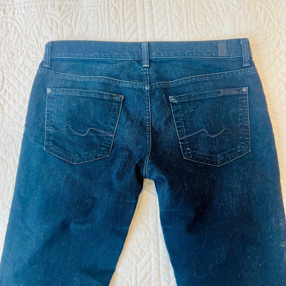 7 For All Mankind Dark Blue Skinny Jeans - Picture 4 of 8